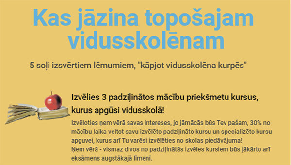 Kāpjot vidusskolēnu kurpēs!